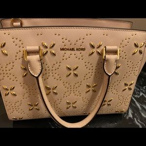 Michael Kors purse, pink with floral applications!  Love the Ted Baker wallet a+